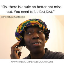 Load image into Gallery viewer, Satin Lined Hair Bonnet for Natural Hair