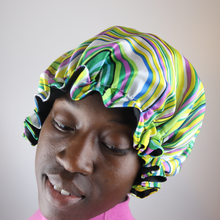 Load image into Gallery viewer, Satin Lined Hair Bonnet for Natural Hair