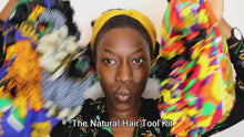 Load and play video in Gallery viewer, African print bonnets satin lined bonnet for natural hair type 4 hair 

