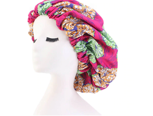 Pink Floral Bonnet Satin Lined Bonnet African print Afforable Bonnet Cheap Bonnet Bonnet for natural hair 